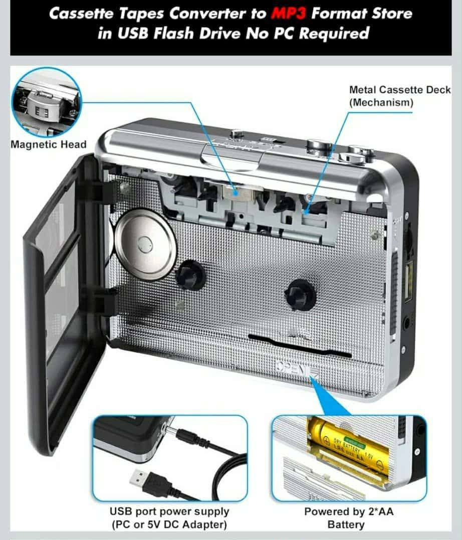 مشغل كاسيت محمول، مسجل موسيقى صوتية رقمية، محول الشريط إلى MP3، يحفظ على محرك أقراص فلاش USB/
يشتغل باتري قلم عدد ٢ وايضا بيه منفذ يشتغل ٥ فولت
يشتغل هيتفون فقط
لوك جديد كارتون مامفتوح شرط
السعر 15 الف 🌹


**إذا كنت صاحب هذا الإعلان وتريد حذفه لأي سبب، رجاءا أرسل رسالة إلى الدعم الفني**