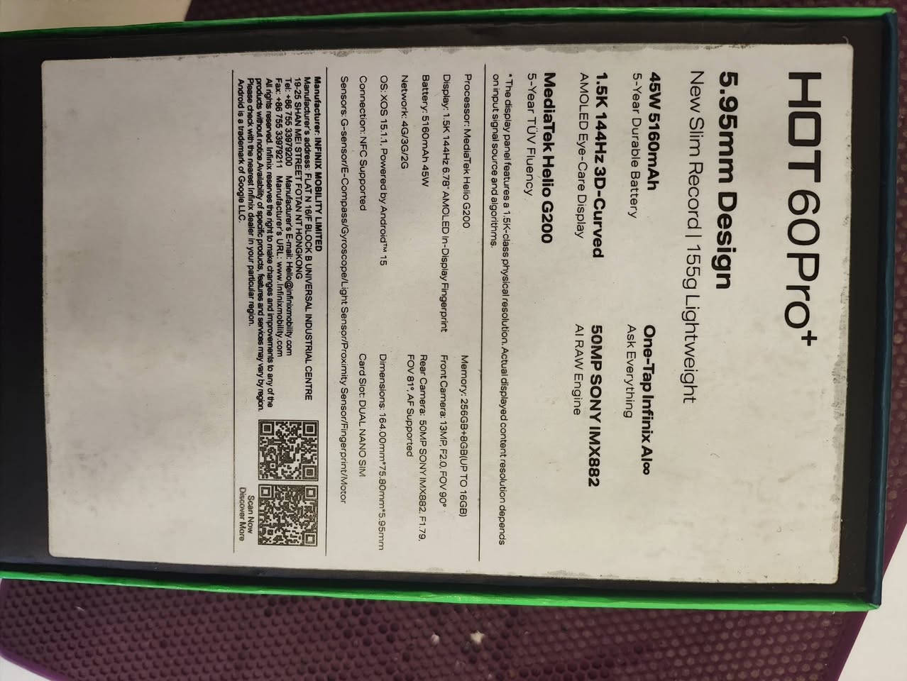 انفنكس هوت 60 برو بلس للبيع بعده جديد مستعمل يوم مواصفات بصور واضحه جهاز غني عن تعريف


**إذا كنت صاحب هذا الإعلان وتريد حذفه لأي سبب، رجاءا أرسل رسالة إلى الدعم الفني**
