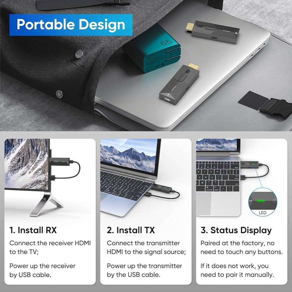 HDMI وايرلس

جهاز إرسال واستقبال HDMI لاسلكي، يدعم فك تشفير 4K لاسلكي بتردد 2.4 جيجا هرتز/5 جيجا هرتز، وإخراج 1080 بكسل، يعمل بتقنية التوصيل والتشغيل لبث الفيديو والصوت من الكمبيوتر المحمول/الكمبيوتر الشخصي/صندوق التلفزيون إلى الشاشة/التلفزيون/جهاز العرض (30 مترًا).

توصيل موجود


**إذا كنت صاحب هذا الإعلان وتريد حذفه لأي سبب، رجاءا أرسل رسالة إلى الدعم الفني**