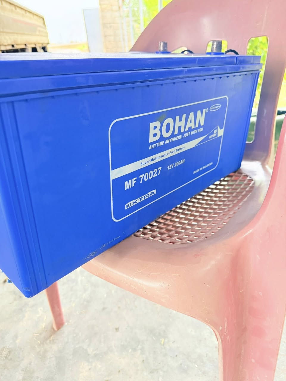 السلام عليكم متاح باتري بوهان ماليزي 200امبير 12Vمستخدم شهر علفحص مكان بغداد ***********
