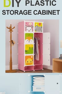 كنتور ملابس • بلاستيك قوي • ١٢٩×٧٦×٤٧سم