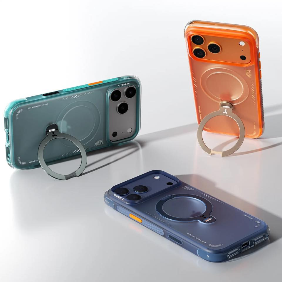 اخر قطعه - كفر اصلي ايفون 17 بروماكس من شركة توراس مع لاصق حماية الشاشه وعدسات الكامرات متوفر توصيل لكل العراق
 *********** واتساب

Ostand Q3 Air Deep Blue TORRAS
OrigArmor Screen Protector TORRAS
Lensguard Camera Protector TORRAS
