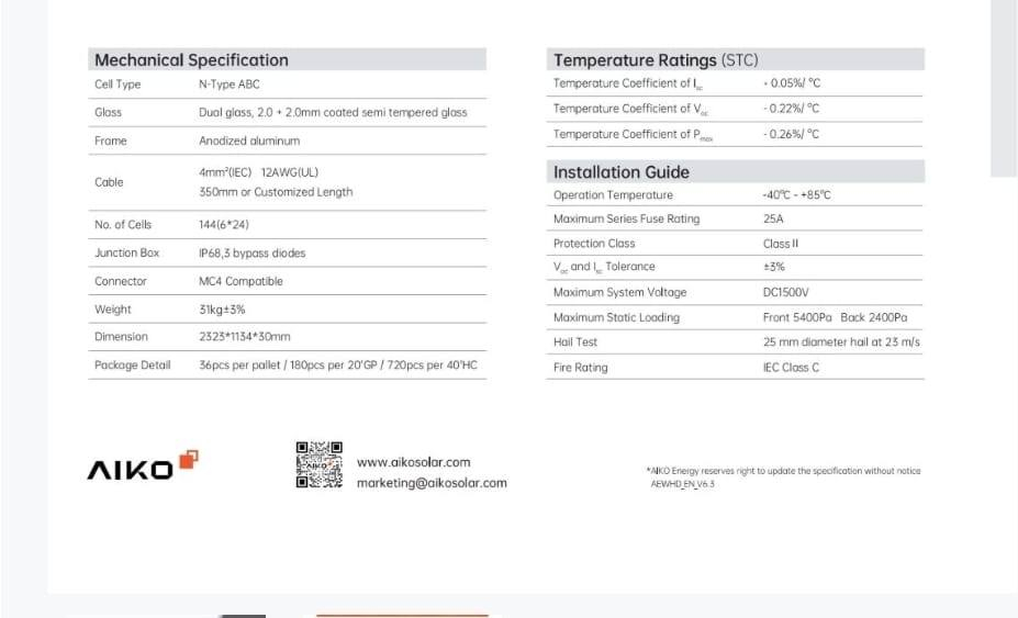 الواح Aiko حجم 620W بدون باسبار ضد الظل وزيادة 30 واط في اللوح الواحد… أكثر من مجرد رقم ⚡
تقدم ألواح ABC من ايكو زيادة فعلية في الاستطاعة تصل إلى 30 واط لكل لوح بفضل تقنية "الاتصال الخلفي الكامل" ، مما يعني توليد طاقة أعلى لكل متر مربع مقارنة بألواح TOPCon التقليدية.
هذه الكفاءة الفائقة تُترجم إلى حصيلة طاقة أكبر بنسبة 6% إلى 10%، مما يقلل عدد الألواح المطلوبة ويخفض تكلفة النظام الإجمالية مع تسريع العائد
جمله فقط سكيبات 
المخزن بالجرف
***********
