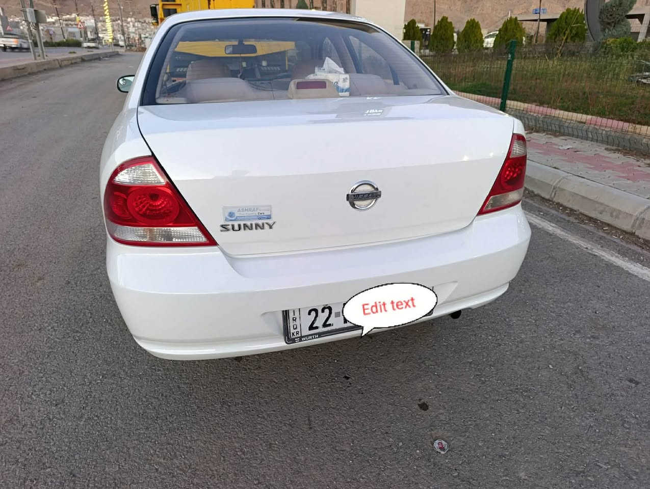 ئۆتۆمبيل: سەنی کۆری سپی بەفری 

مۆدێلی 2013 
سەنەوی کۆتای 2027 

ســــعر $ یەک کۆمێنـت بکە راســـتەوخۆ بــۆ دێـــت🟢

پاتری تازە گۆراوە 
هەرچوار تایەی تازەیە و دوو جام کارەبایە 
چوارپارچە و پەڵەیەکی بۆیاغە 

ژمارەی خاوەن سەیارە👈: ***********
