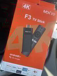 هذا جهاز MX10 F3 TV Stick 4K يعمل بنظام Android TV.  الدقة: يدعم دقة 4...