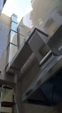 عمل وتصميم دكتات مطبخ حار شغل فلنجه كيج ٠/٦ مع شد ساحبه صناعي ٤٠ ×٤٠ ل...