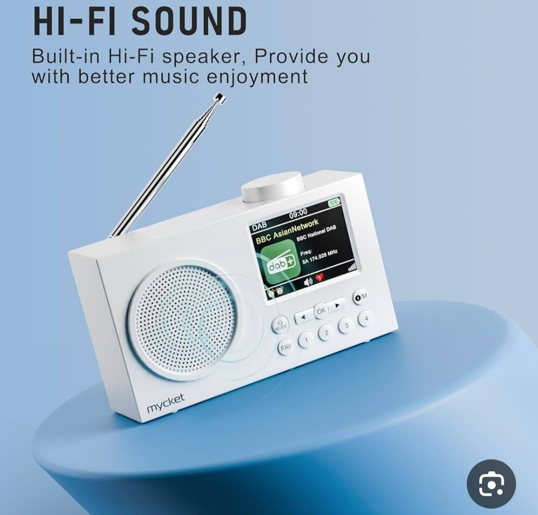 📻✨ راديو رقمي محمول – Mycket HS-D009 ✨📻
🔹 يدعم DAB/DAB+ و FM مع خاصية RDS
🔹 اتصال بلوتوث 5.0 لتشغيل الموسيقى لاسلكياً
🔹 شاشة ملوّنة 2.4 إنش لعرض القنوات والمعلومات
🔹 بطارية ليثيوم 2200mAh قابلة للشحن عبر USB 🔋
⏱️ تشغيل حتى 12 ساعة – شحن كامل خلال ساعتين ونصف
🔹 إمكانية تخزين حتى 40 محطة (20 DAB + 20 FM)
🔹 منبّهان مستقلّان + مؤقّت نوم للنوم على صوت هادئ
🔹 مخرج سماعات 3.5mm 🎧
🔹 حجم صغير ووزن خفيف – مثالي للرحلات والاستخدام اليومي
---
✅ مميزاته:
صوت رقمي واضح ونقي
تصميم أنيق وسهل الحمل
بطارية تدوم لساعات طويلة
مناسب للسفر والمنزل والعمل


**إذا كنت صاحب هذا الإعلان وتريد حذفه لأي سبب، رجاءا أرسل رسالة إلى الدعم الفني**
