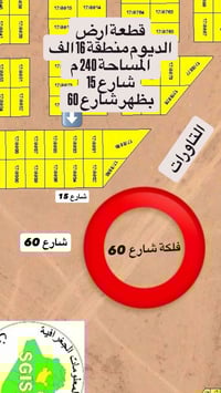 الديوم ١٦ الف • ٢٤٠م • شارع ٦٠م