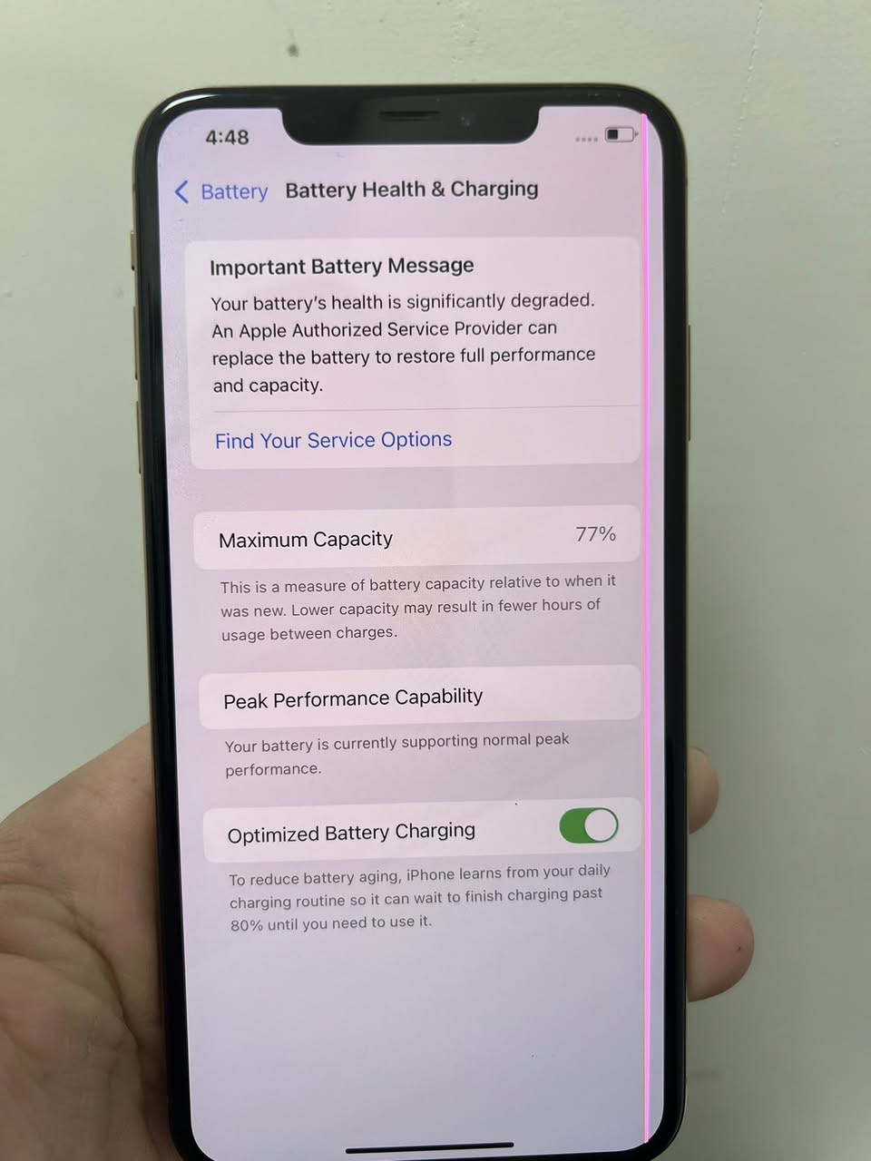 سلام ئایفۆن xs max ٦٤ زاکیرە ١ سیم باتری٧٧ شریکة  کل جیهاز شریکە ظهر الهاتف مكسور. 
ماکو مشکیلە
سعر ١٣٠ الف قفل  قفل 
مکانی سلیمانیە
0771 037 0737 
تراوس بس ئایفۆن اکو
