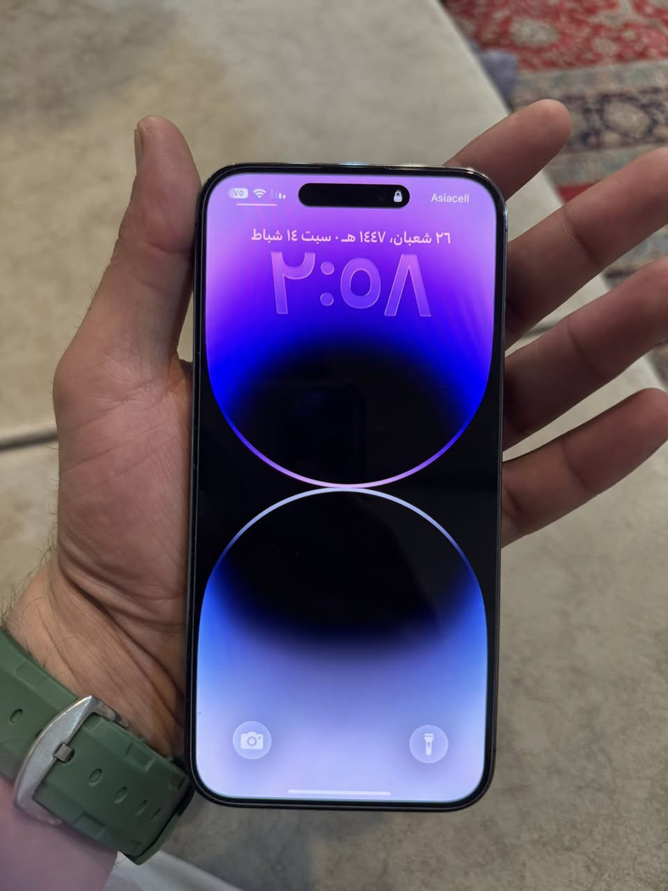 السلام عليكم ايفون ١٤برو ماكس ذاكره ٢٥٦ماستر شرق اوسط 
بطاريه ٨٥نضيف 
السعر ٨٠٠
***********
