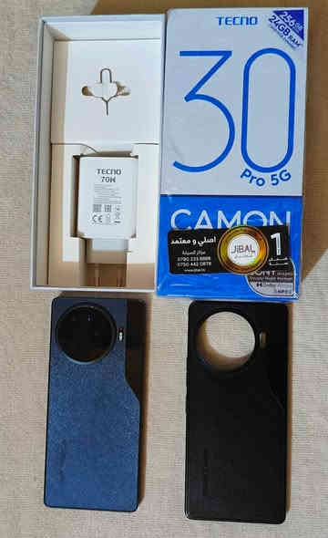 اقرأ التفاصيل رجاءا.. بيع او مراوس حسب القناعة 
تكنو كامون 30 برو فايف جي.. مستخدم نضافة 100% بعده داخل الضمان مع كامل ملحقاته الاصلية مكفول من العطل والتصليح..
ذاكرة 256 ورام 12+12 .. 
معالج ميديا تك دايمنستي 8200 بوبجي 90 فريم ..
شاشة اموليد بتردد 144 هيرتز ..
بطارية 5000 وشحن سريع بقوة 70 واط ..
كاميرا احترافية 50+50
يدعم شريحتين اتصال.. مواصفات قوية جدا..
السعر 260 الف ويرهم مراوس..
مكاني الناصرية مركز..‏‪*********** ناصرية
