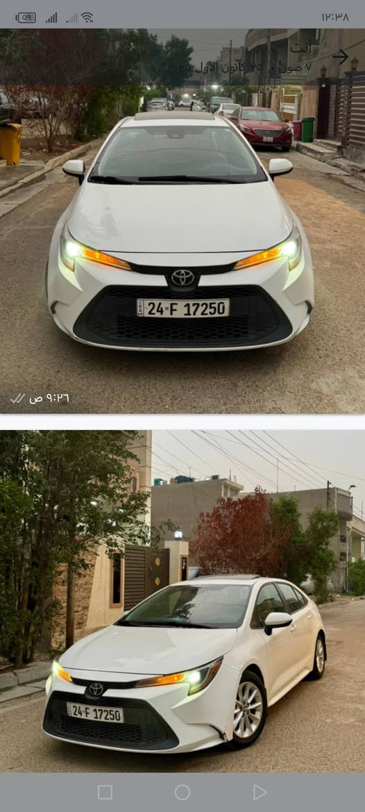 السلام عليكم ورحمة الله وبركاته كورلا موديل 2020 ايل اي محسن فول كلين بدو صبغ بدو تبديل عده الداعمية الخلفية فول  مواصفات فتحة سقف رادارات أمامية جانبية بصمة تشغيل بصمة أبواب شحن لاسلكي بصمه صندوق كشنات تدفئه وتبريد وستيرن تدفئه وتبريد رقم دهوك تريد تحويل تريد وكاله س
السياره مكان  ديالى المقداديه هذا ارقامي *********** *********** ما متواجد على الخاص
