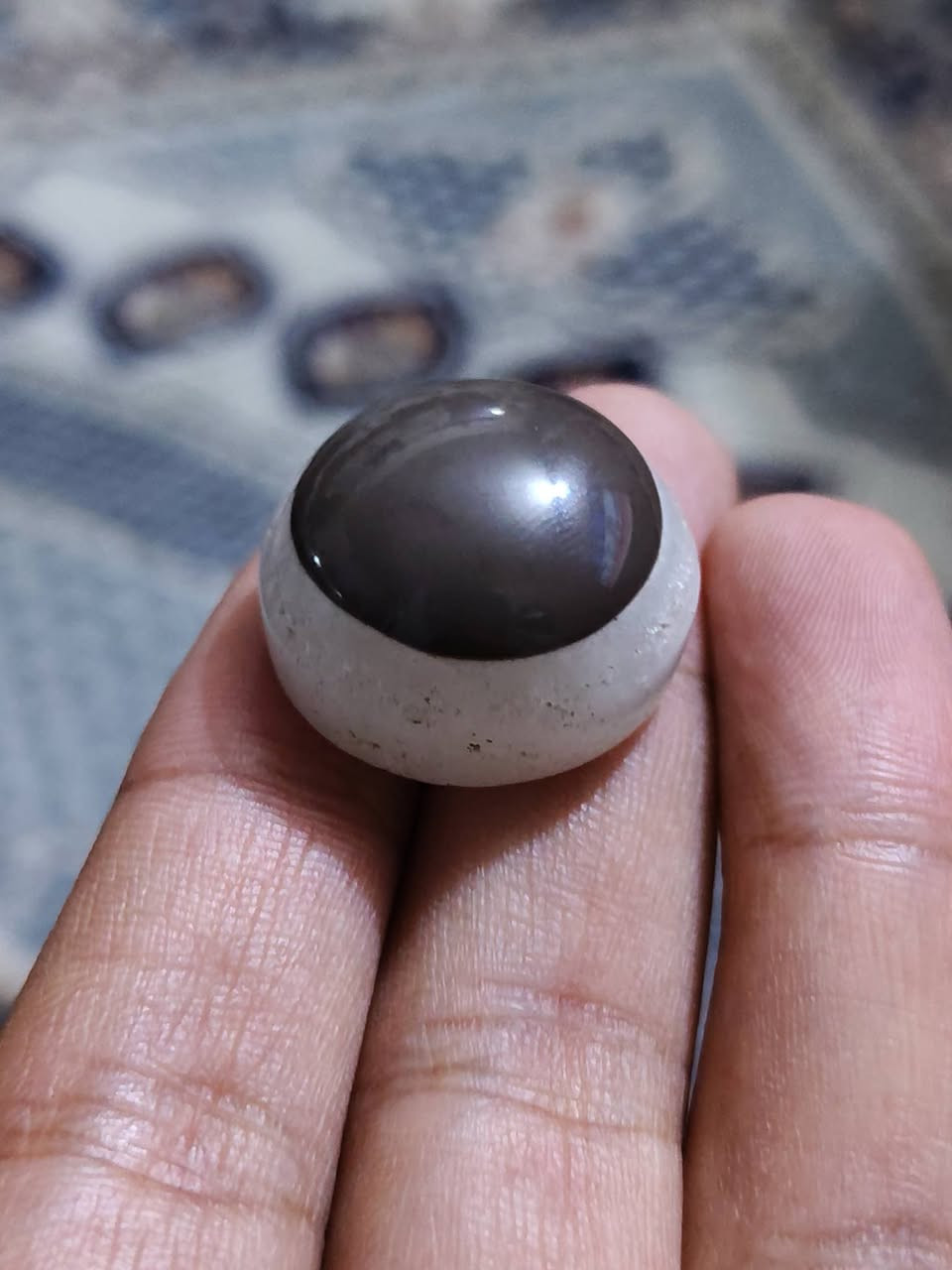 جزع يماني بقري ابيض وعين صريح قهوائي حجم راهي السعر 35 الف للطلب ***********
