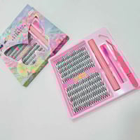 رموش فردية • تصميم متدرج • ملقط ولاصق