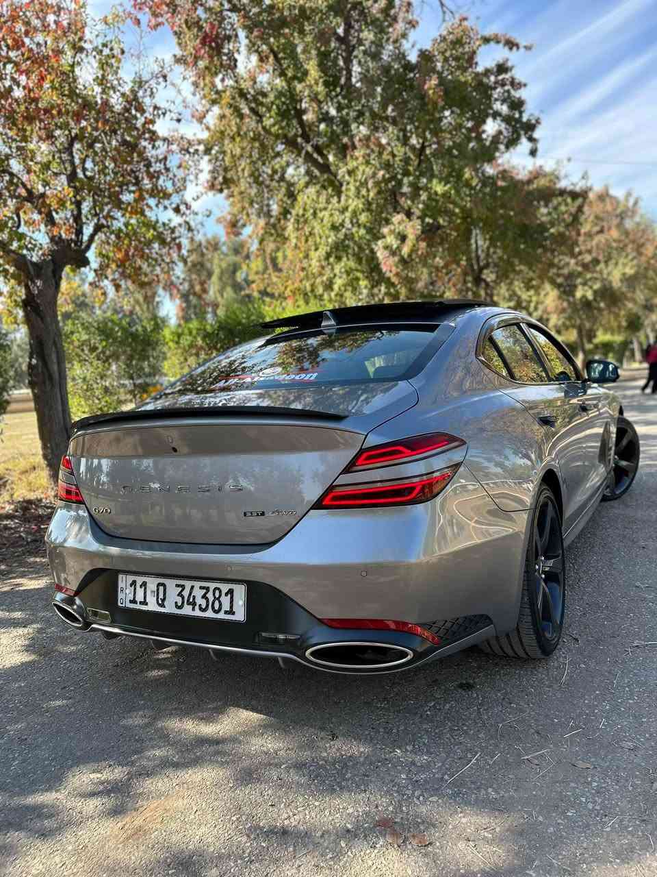 جمعة مباركة ❤️❤️
السيارة مزودة موستوك✅
جينيسس  G70 V6 4wd
3.3 توين توربو🚀🚀
كير 8 نمر ✅
الموديل 2023👍
الممشى 44 الف كيلو✔️☑️
اللون سلفر ميتاليك شمباني متغير☑️
الضرر مثل ما موضح بلصور✅
راديترات بلادي
بدون ايرباك✅
الفئة برستيج اعلى مواصفات🔥

التزويد
انتيك شوت aem 🔥
داوون بايب اولي مع ثانوي ستل ستيل🔥
عطاسات توربو🔥
اويل كاج كان 🔥
بك موث مدخل هواء وره الدعامية🔥
بلكات دينسو ستيج 2🔥
برمجة عقل محرك ستيج 2+ بوب كورن🔥

الكماليات
مطريات من ebay🔥
كفر مرايا وكفر يدات ابواب كاربون فايبر من ebay🔥
سبايدر جنطة من ebay🔥
ارضيات ربل من ebay🔥
شفات ستيرن من ebay🔥
لحية امامية من ebay🔥

مكان السيارة ديالى بعقوبة 
***********☎️☎️
اتصل او راسل بالخدمة 💸💸
