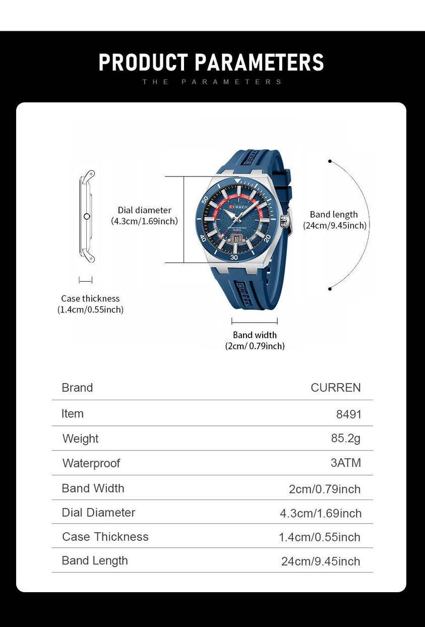 NEW MODEL : CURREN 8491 silicone watch #CURREN #CURRENwatch


**إذا كنت صاحب هذا الإعلان وتريد حذفه لأي سبب، رجاءا أرسل رسالة إلى الدعم الفني**