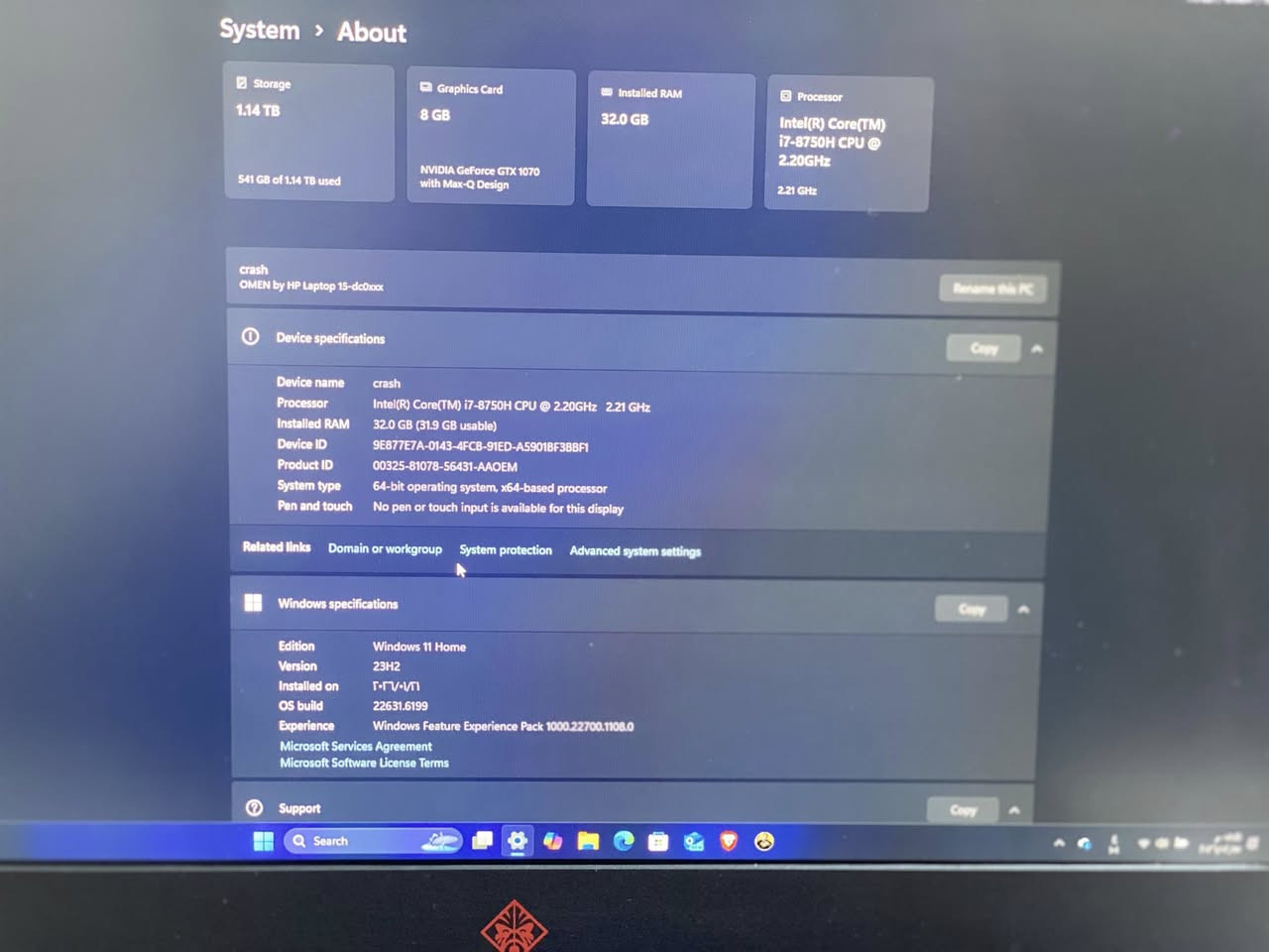 لابتوب ألعاب قوي للبيع – أداء ممتاز

💻 الموديل: HP OMEN 15-dc0xxx
🧠 المعالج: Intel Core i7-8750H بسرعة 2.20GHz
🎮 كرت الشاشة: NVIDIA GeForce GTX 1070 with Max-Q Design (8GB)
🧠 الرام: 32GB DDR4
💾 التخزين: 1.14TB
🖥 النظام: Windows 11 Home 64-bit

✅ يشغل ألعاب مثل:
GTA V – PUBG – FIFA – Call of Duty وغيرها على إعدادات عالية

✅ مناسب للألعاب، المونتاج، والتصميم
✅ الجهاز نظيف ويعمل بكفاءة عالية
فقط البطاريه يحتاج تبديل وسعرها35الف فقط تشتغل ويبقى بيها الشحن 30دقيقه فقط يعني يحتاج تبديل بطاريه شرط بالألعاب وحش وتشغل كل الالعاب بدقة عاليه 
📍 السعر 550قفل سعر نهائي
مكاني ذي قار ومتوفر توصيل


**إذا كنت صاحب هذا الإعلان وتريد حذفه لأي سبب، رجاءا أرسل رسالة إلى الدعم الفني**