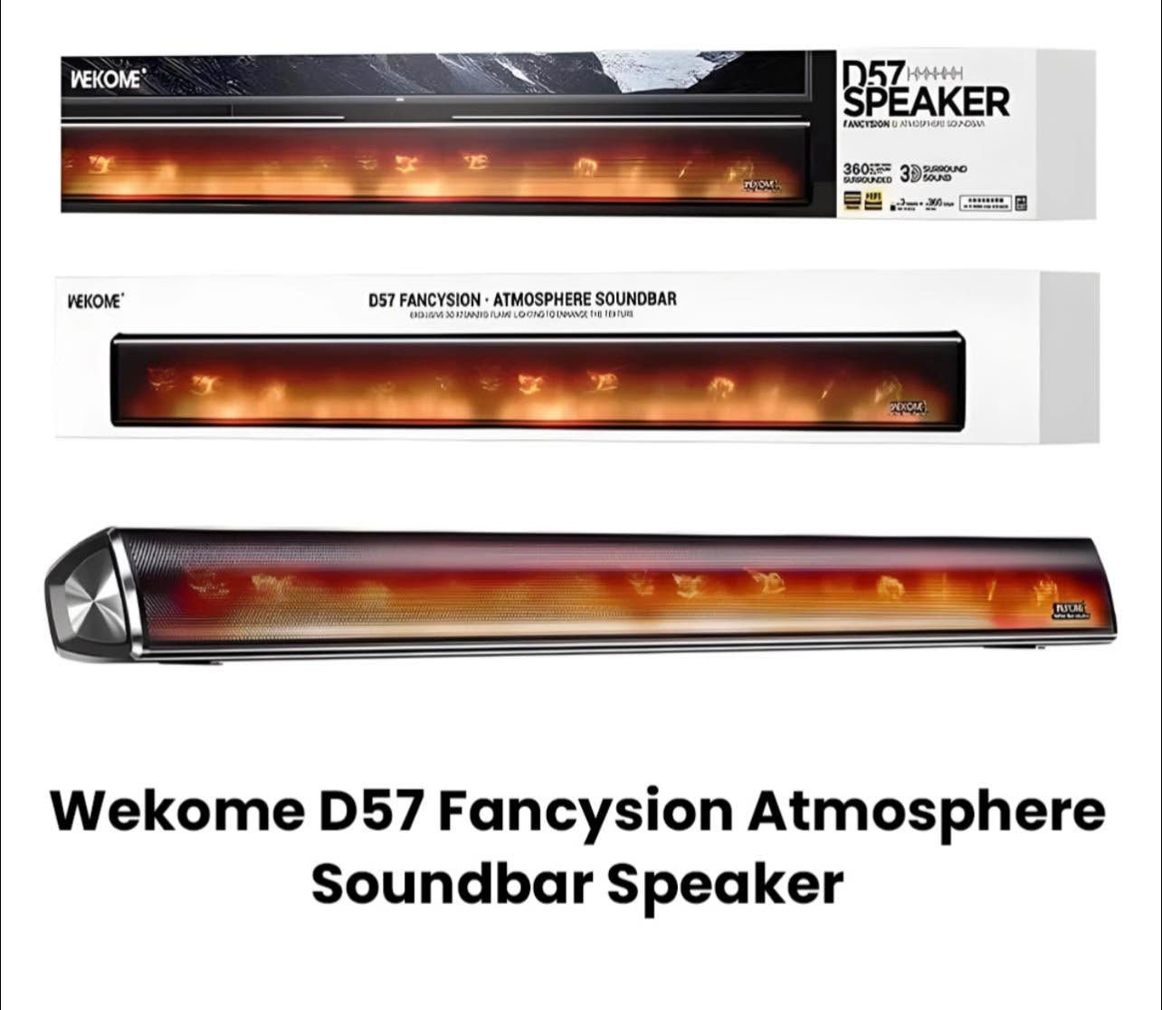 Wekome sound bar 
ساوند بار ويكومي  الوان تفاعلية مع الصوت 
مو فقط اللون الي بالصورة
صوت محيطي 
عالي جدا 
بلوتوث 
شاحن تايب سي 
٤٠ الف


**إذا كنت صاحب هذا الإعلان وتريد حذفه لأي سبب، رجاءا أرسل رسالة إلى الدعم الفني**