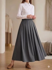 تنورة نسائية خامة دابل إيطالي درجة أولى 🇮🇹 تصميم أنيق بكسرات كاملة (ع ...