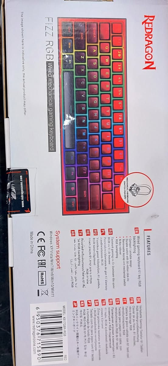 السلام عليكم
كيبورد ريدراكون فقسه حمره 0ملي سكن
السعر 30
توجد خدمة توصي جميع المحافظات5000
***********
تابعونا على منصة التكتوك امازون كاربون للبضائع الاوربيه
