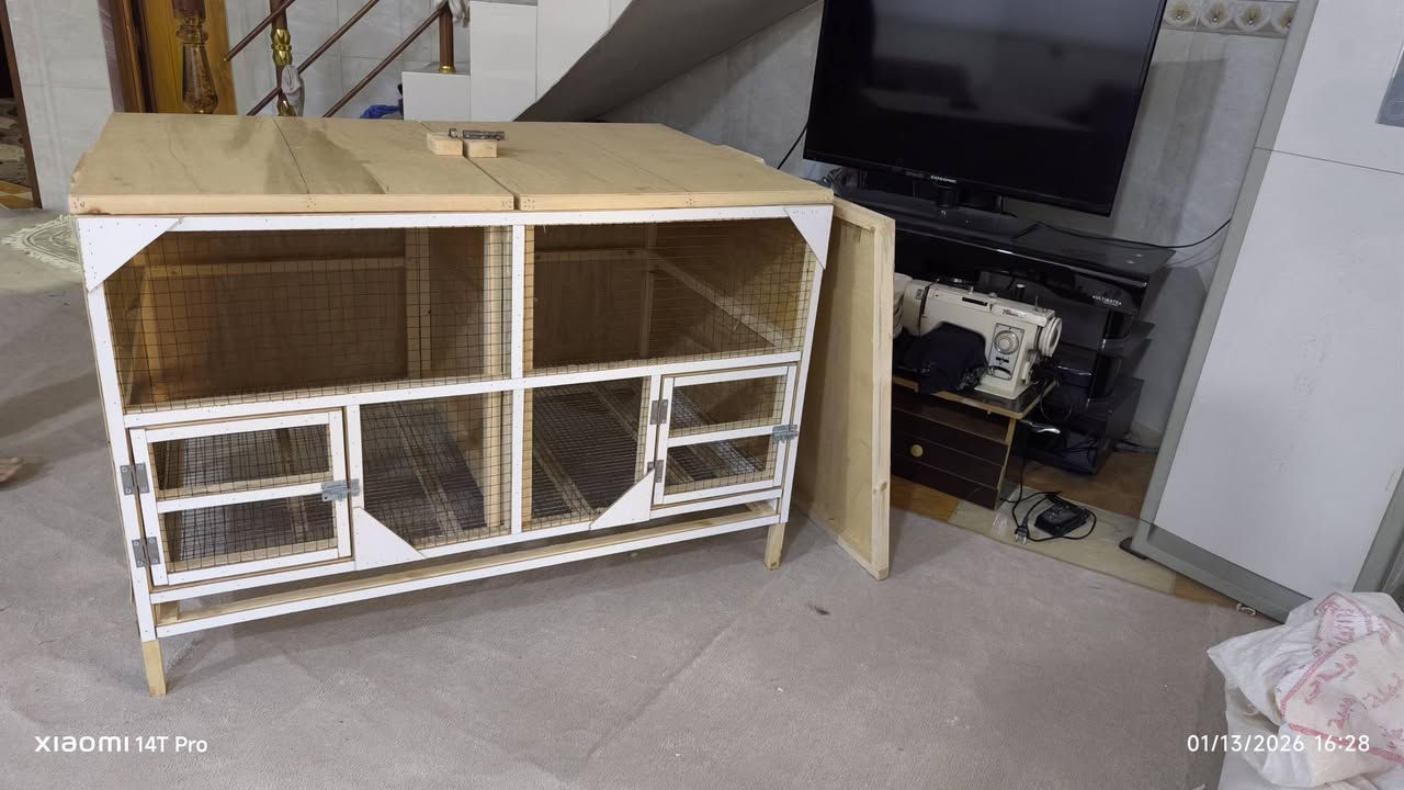 السلام عەلیک ئەم قەفەسە بۆ فروشتن دارەکەی داری فرنکراوە   تەلەکانی  باشترین تەلە و بچوکترینە بۆ جوجکە هەتا گەووڕە بون لی مەترسە دوو گلۆپ 300 واتی تیایە  هیتەری سور       یەک شوین ئاو و یەک شوین دانی تیدایە   
بابەت  بەرزیەکەی 80 سانتیمە دریژی 120 سانتیمە قولی 80سانتێمە    چەکمەچەی هەیە  بەینیکی  داناوە بە فایبەر  ئەتوانی بیکەی بەدووبەشەوەتا تۆزی گەورە بن کردمە بە 60 بە 60 ئەتوانی بەینەکە لا بدەی   کامل  
بە ئەشیاوە ئەیفروشم  
1/12/2026

دروستم کردە خۆت حسابی بکەمانگیک نابی کریوە بەهۆی روخانی ژوورەکان دەیفروشم   115 پیداوە بە80 هەزار قفل قفل دەیفروشم ئەوەی وییستی کریارە وەڕە لەکەلارم  بی سەیری بکە من ئەیخمە سەر  چاو  
***********
