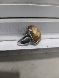 خاتم فضة • عيار ٩٢٥ • حجر داوودي