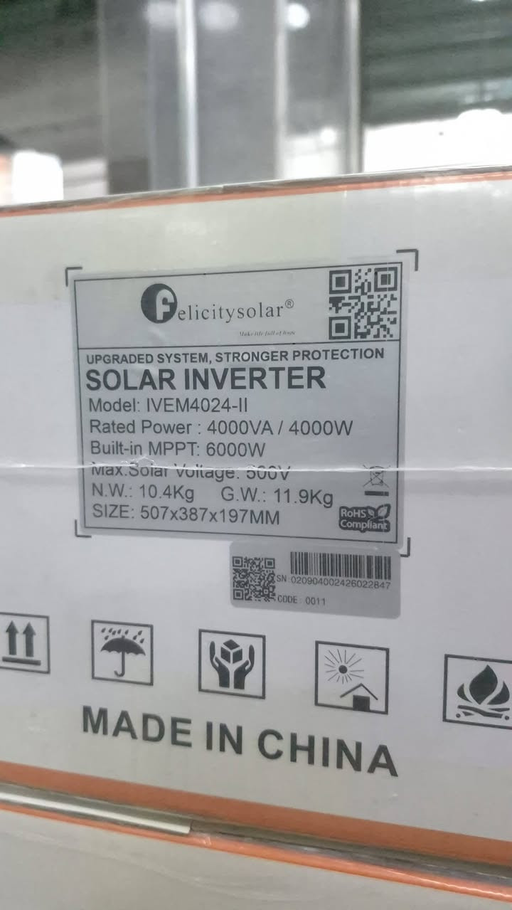 السلام عليكم تم توفير انفيرترات حجم 4kw و 6kw نوع فلستي 
سنتين للمراسلة والاستفسار على الرقم *********** ويوجد خدمة توصيل لكافة محافضات العراق الموقع بابل الحصوة مقابيل جامع اسامة بن زيد

