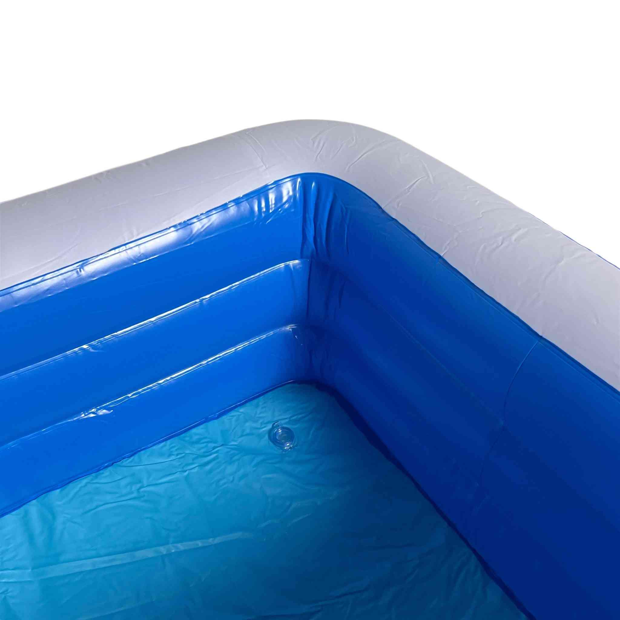 مسبح عائلي قابل للنفخ – Family FunPool
السعر/25/الف والتوصيل مجاني 
• مسبح عائلي قابل للنفخ بتصميم مستطيل مناسب للاستخدام الخارجي

• تصميم بسيط بثلاث طبقات هوائية يوفر شكلًا ثابتًا ومريحًا

• مصنوع من مادة بلاستيكية مرنة

• مناسب للاستخدام في الحدائق أو المساحات الخارجية

• لون أزرق مع حواف فاتحة يعطي مظهرًا صيفيًا جذابًا

• يحتوي على تحذير واضح للاستخدام الخارجي وتحت إشراف الكبار

• النوع: مسبح قابل للنفخ
• الابعاد: 138*91*40
• الشكل: مستطيل
• اللون: أزرق مع حواف فاتحة
• الاستخدام: خارجي
• الفئة: عائلي


**إذا كنت صاحب هذا الإعلان وتريد حذفه لأي سبب، رجاءا أرسل رسالة إلى الدعم الفني**