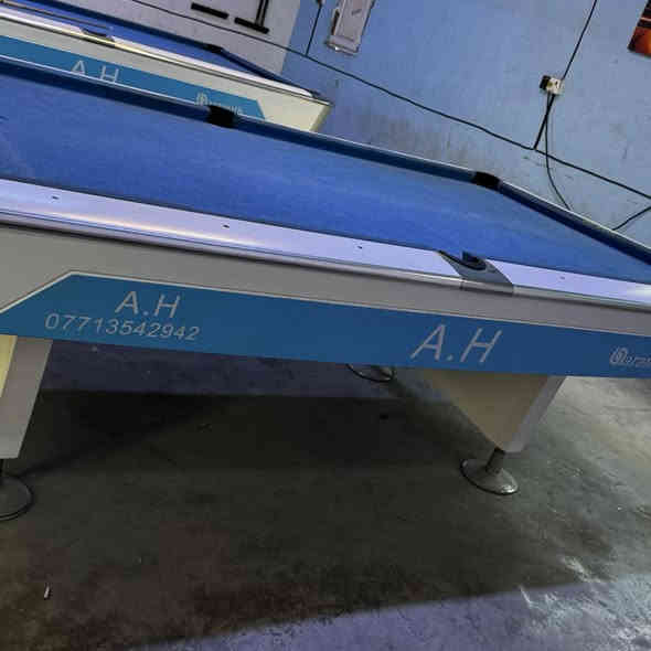 تجهيزات محمد هاني توفر لكم طاولة البليارد نوع  سوبر ماستر. AH بقوة وجمال.  وايضاً يتوفر نقل وشد لجميع محافظات العراق لل حجز او الاستفسار مراسله الصفحة او التصال 
*********** 
عنوانا بغداد حافض القاضي تجهيزات محمد هاني
