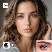 عدسات 5M • سيلكونية • H6 بني رمادي