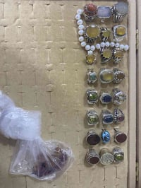 الياقيت • عقيق يماني • فضة صياغة يدوية