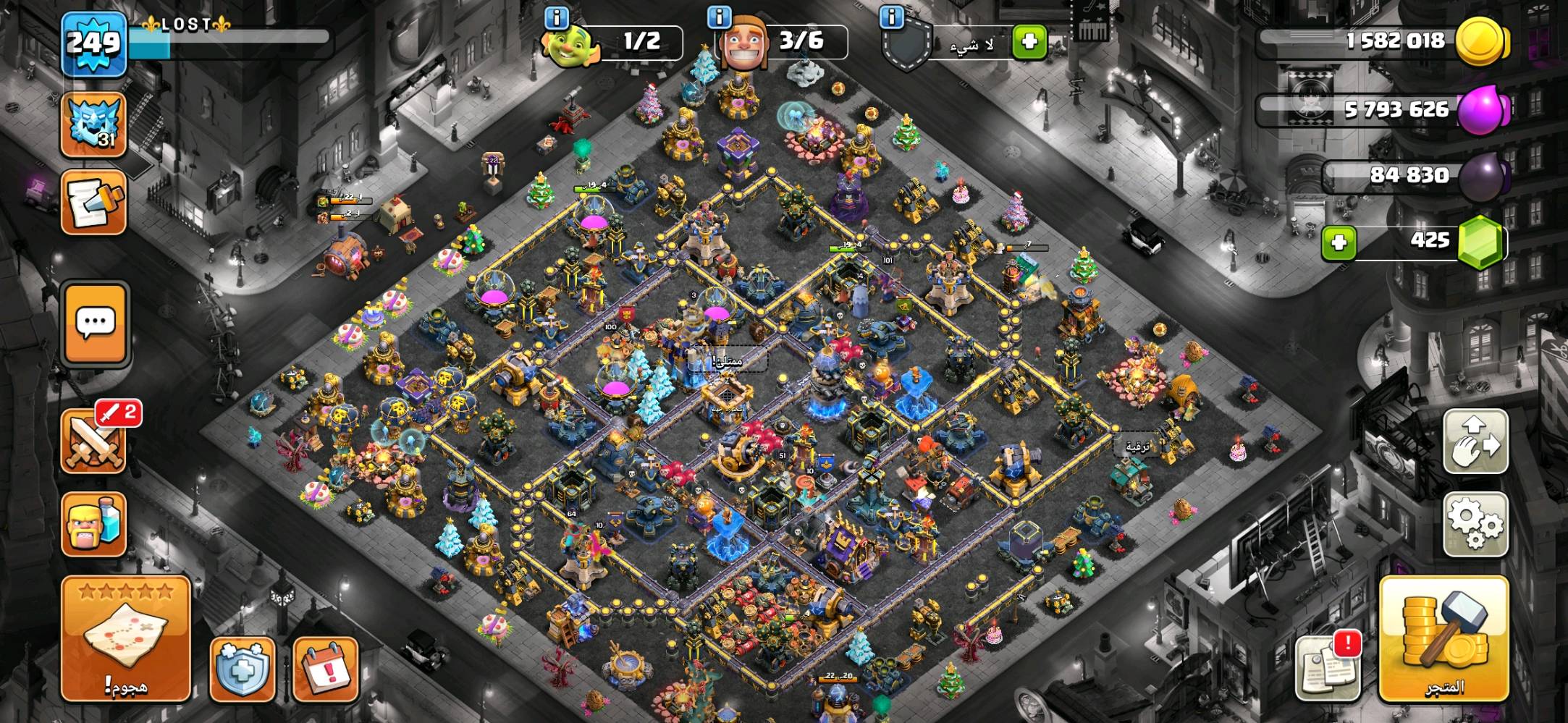 حساب "Clash of Clans" كامل بالقرية القصوى مليء بالعناصر والأسلحة المتطورة وجنود بمستويات عالية. الأبطال مفاعلين لأقصى مستوى والقاعدة مجهزة بالكامل لصد أي هجوم. رصيد الأحجار الكريمة والإكسير والذهب ممتاز. الحساب مثالي لمحبي اللعبة الجادين الراغبين في الانتقال لمستوى احترافي.