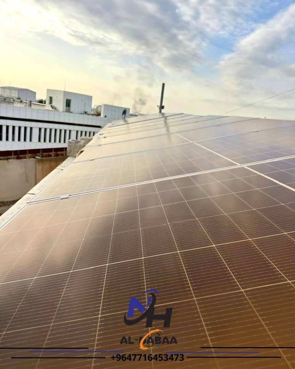 بسم الله الرحمن الرحيم 
بفضل الله وتوفيقه تم تنصيب منظومة طاقة شمسية 
مواصفات  المنظومة 
منظومة ٢٤ امبير نهاري ١٦ ليلي 
١٢ لوح ٦٠٠ واط
انفرتر ١٠ كيلو واط 
بطارية ١٦ كيلو واط ساعة
لمن يرغب في تنصيب منظومة طاقة شمسية الاتصال بنا على الرقم التالي 
***********
