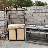 كشك مأكولات • قلاية ستانلس • طاوات ٥٠سم