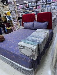 شرشف نفرين • قطني ثقيل • مخدتين مشجر