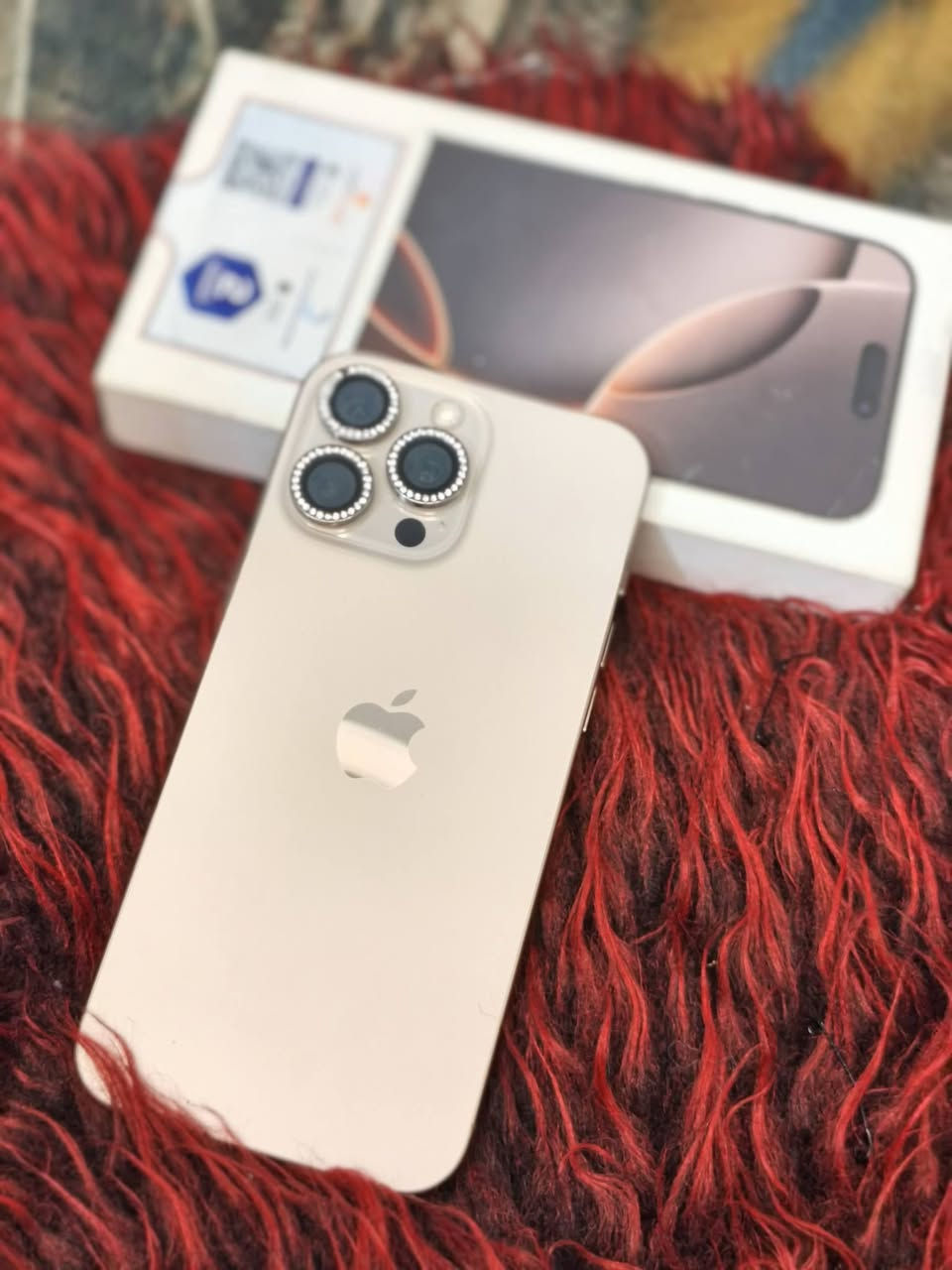 السلام عليكم ايفون 16برو ماكس ذاكره 256 لون 
صحراوي،،،،،، 
بطارية 97 ماستر شرق اوسط  نضافته 100% مكفول من كل شي زلغه مابي كما موضح بل صوره سعر 1500 مكان بغداد ***********
