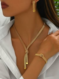 طقم 3قطع • مجوهرات كلاسيكية • ذهب برازيلي