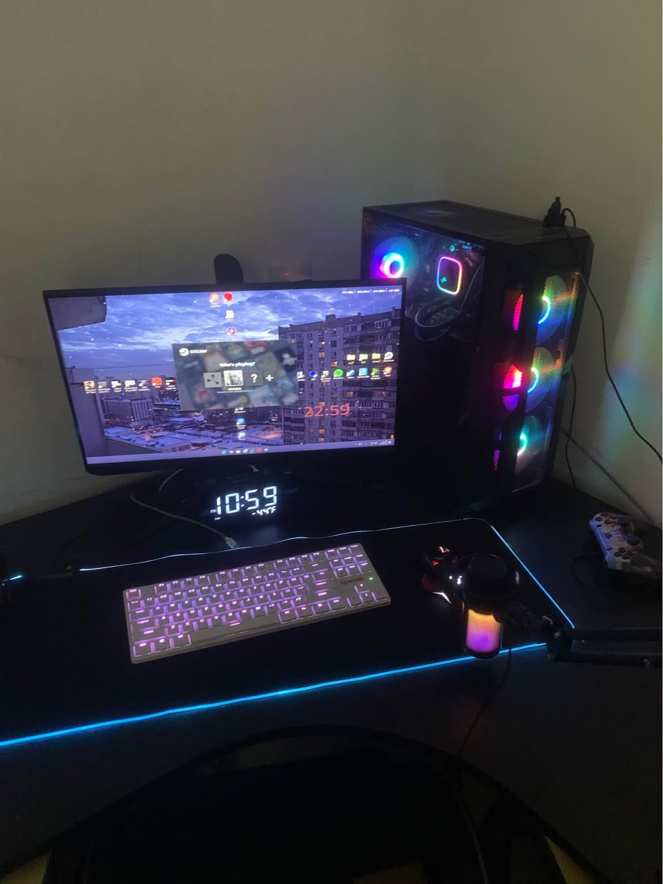 Description
PC zul
i5 12400 f
Rtx 3060 12 gb galax
Ram 2x8 lexar 16
P.S.U:650 MSI 80 PLUS GOLD
M.B:MSI H610 M
WATERCOLER:DEEPCOOL
М.2:1TB
SSD: 128GB
HDD:1TB
SAMSUNG:165HZ VA 1MS شاشه
HYPERXCLOUD2:سماعات
مايك وستاند
REDRAGON:ANIBUS K539 كيبورد
FANTECH DAREID EVIL X11: ماوس
ماوس باد RGB
كرسي جيمنج
ميز MDF بتصميم مقوس تفصال تركي درجه اوله
***********
بغداد الدوره البوعيثه
مليون ونص وبيه مجال بسيط بغداد, العراق
