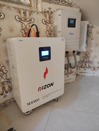 منظومة شمسية • انفيرتر Deye 6kW • بطارية Rizon 10kW