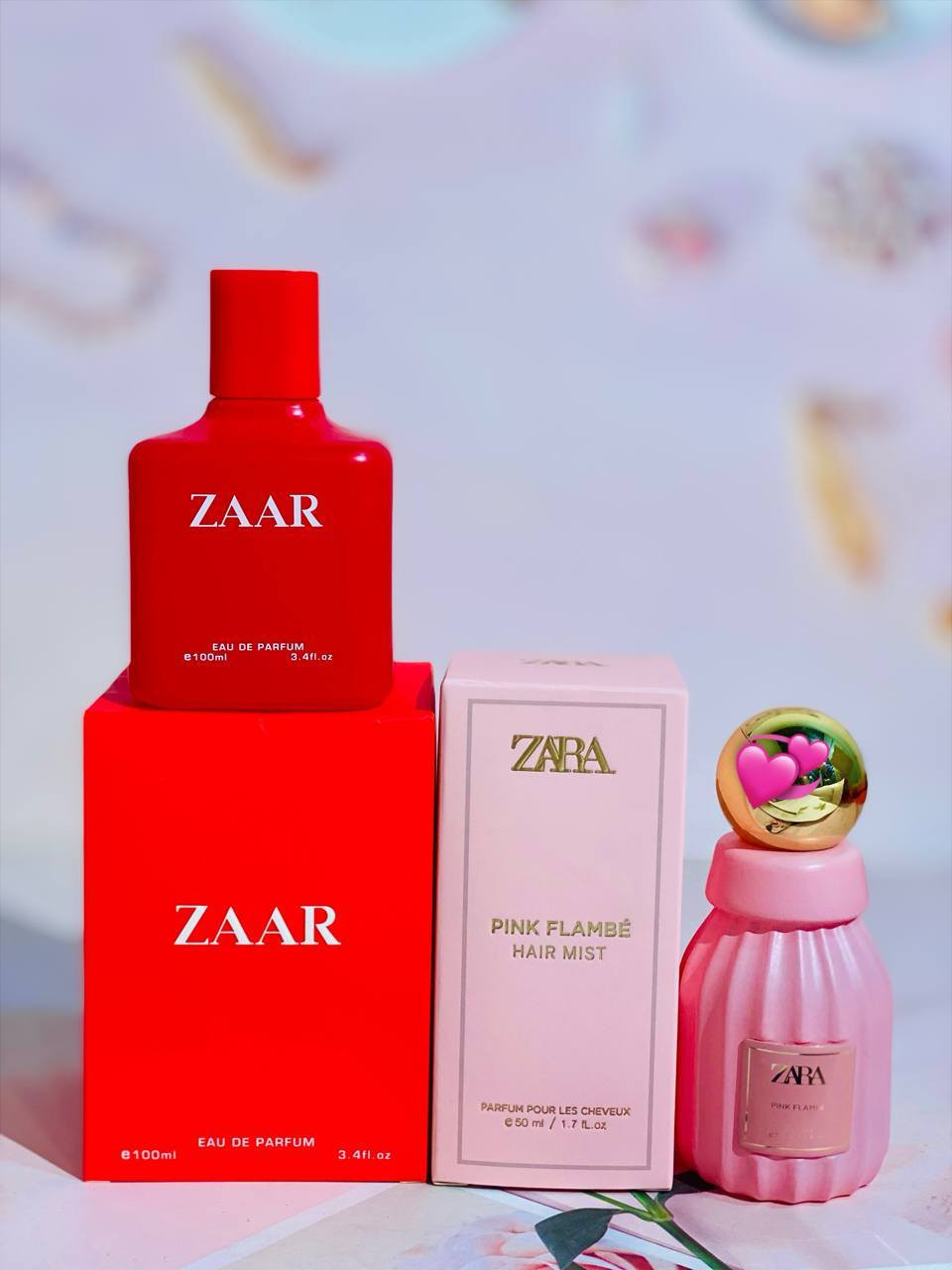 جمعنا لكِ أفخم ثنائي للعناية والجاذبية.. عطر الجسم المركز مع هير مست (معطر الشعر) لحماية شعركِ وبقائه فواحاً طوال اليوم 🎀:

عطر ZAAR الفاخر 🧴 (حجم 100 مل) - تركيز وثبات عالي جداً.

معطر الشعر ZARA 💇‍♀️ (حجم 50 مل) - خفيف على الشعر ويعطي ريحة ونظافة تجنن.


**إذا كنت صاحب هذا الإعلان وتريد حذفه لأي سبب، رجاءا أرسل رسالة إلى الدعم الفني**