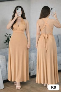 فستان طويل • خامة فانيله • فري سايز 90كغ