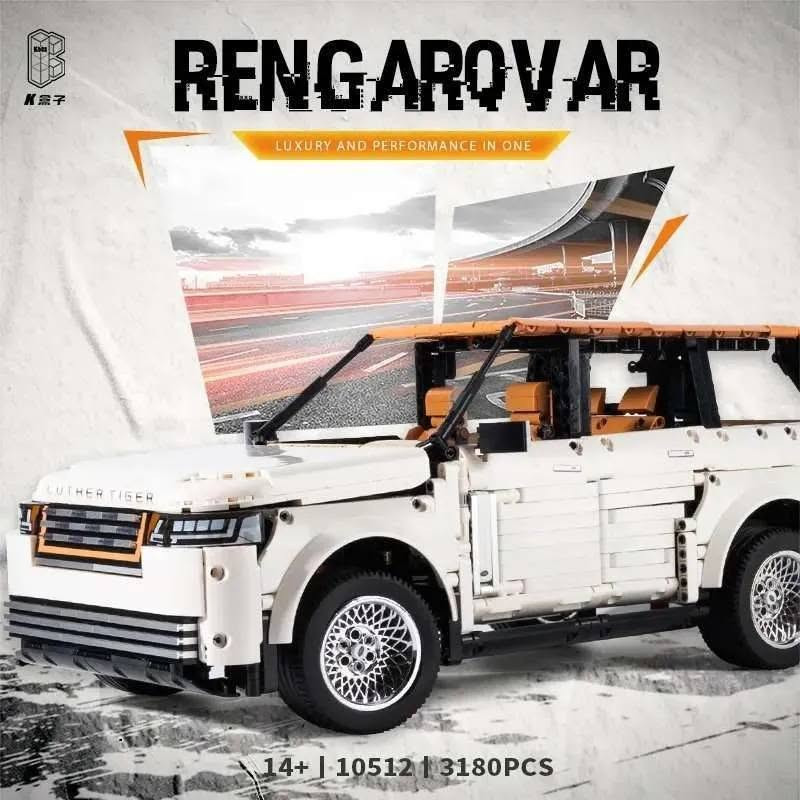 مجموعة مكعبات بناء سيارة رينج روفر (Range Rover) بمقياس رسم 1:8 من العلامة التجارية KBOX (K盒子) 
عدد القطع: يحتوي الطقم على 3180 قطعة من مكعبات البناء المصنوعة من بلاستيك ABS عالي الجودة.
المقياس والأبعاد: تأتي بمقياس كبير 1:8، ويبلغ حجم السيارة بعد التجميع حوالي 51 × 23 × 21 سم.
المميزات: تتميز السيارة بتفاصيل واقعية دقيقة للمقصورة الداخلية والمحرك، بالإضافة إلى إمكانية فتح الأبواب والغطاء الأمامي، وهي متوافقة مع مكعبات الليغو التقنية (Lego Technic).
متوفرة لدينا للبيع يوجد توصيل لجميع المحافظات واتساب ***********
