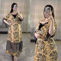 دشداشة نسائي • خامة زبدة • فري سايز ٩٥كغ