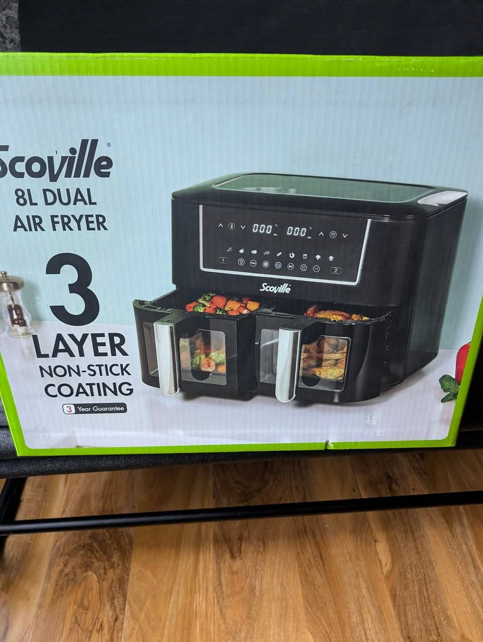 قلاية هوائية دبل حوض ماركة بريطانية تحكم لمس حجم ٨ لتر جديدة بالكارتونة ما مستخدمه نوعية جدا ممتازة


**إذا كنت صاحب هذا الإعلان وتريد حذفه لأي سبب، رجاءا أرسل رسالة إلى الدعم الفني**