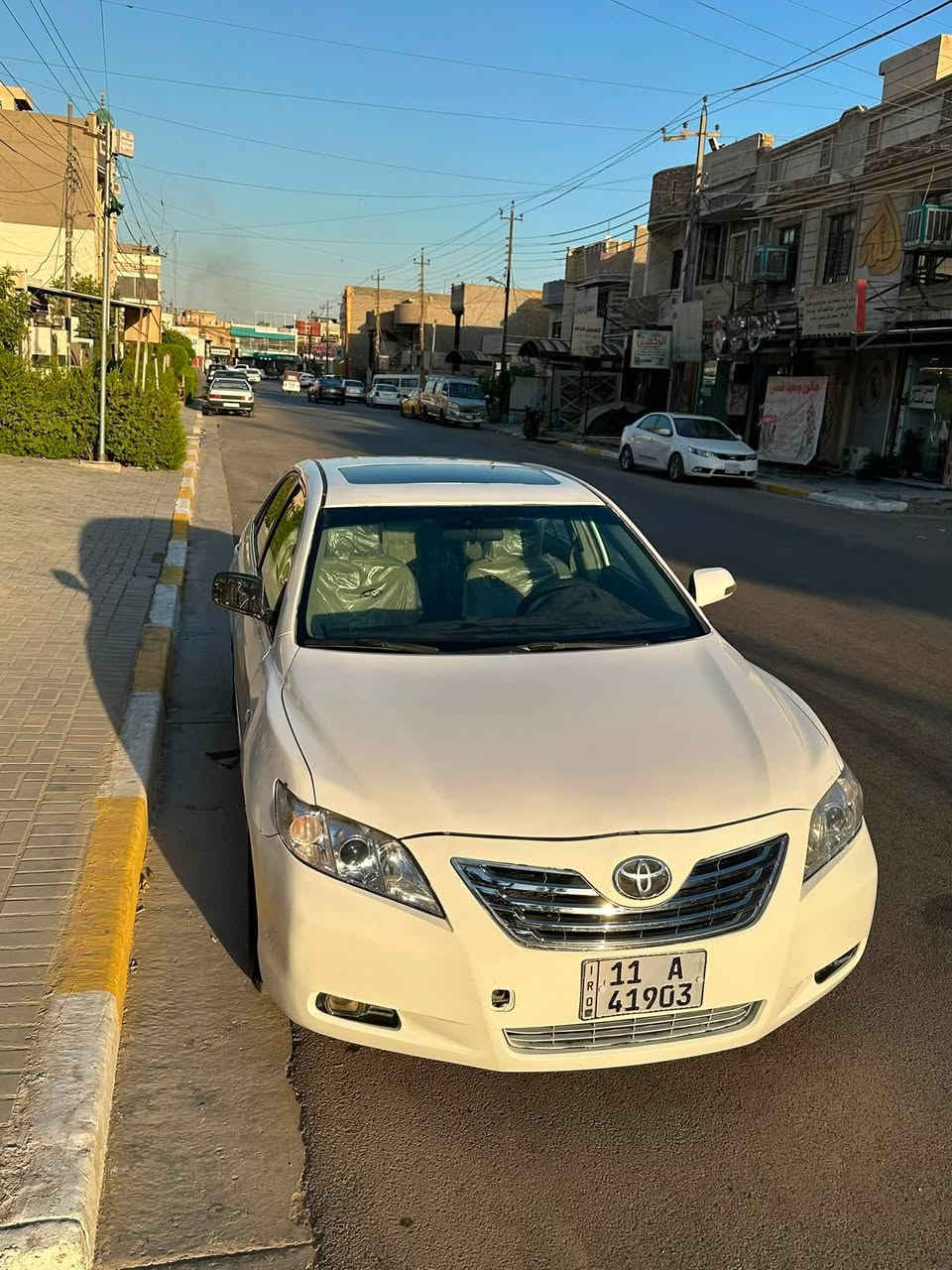 كامري 2009 GLX رقم بغداد دولي
صبغ عام  اثر تگشير وشخوط وبيها سونار  
ماشيه 206 الف رقم بغداد تحويل مباشر 
***********
فتحة طكتين 
برده كهرباء خلفية 
حساسات امامية خلفية 
عدسات كهرباء 
شاشة اندرويد وكاميرا 
تحكم ستيرن + كروس سرعة 
دواخل صاج بلاديه 
قطعتين تبريد 
تحكم كهرباء لايت 

السعر 91 وبيها مجال للشراي *********** مكانها بغداد حي الاعلام
