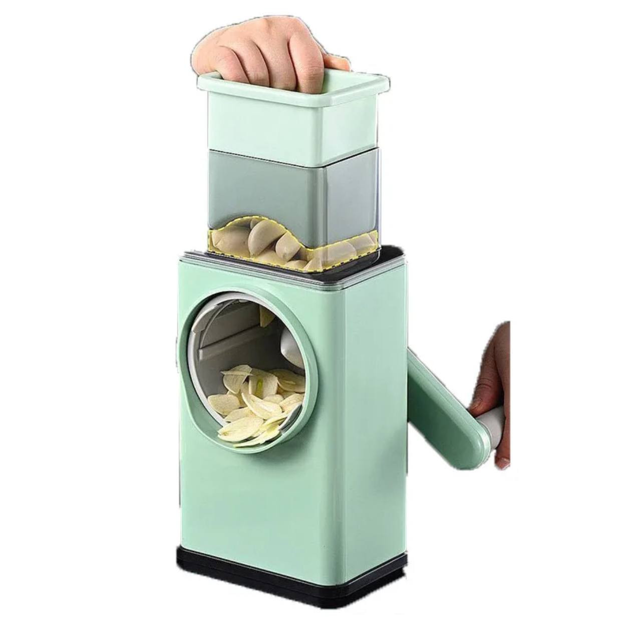 ✅ نظام تقطيع دوّار يدوي بدون كهرباء
✅ 3–5 شفرات ستانلس ستيل قابلة للتبديل (بشر ناعم – شرائح – بشر خشن)
✅ شفرة حادة مقاومة للصدأ
✅ مقبض دوران مريح وسلس
✅ قاعدة تثبيت شفط قوية لمنع الانزلاق
✅ آمن للاستخدام (اليد لا تلامس الشفرات)
✅ مناسب لتقطيع البطاطا، الجزر، الخيار، الجبن، المكسرات
✅ سهل الفك والتنظيف
✅ بلاستيك غذائي آمن BPA Free
✅ يوفر الوقت والجهد في المطبخ
 السعر 10


**إذا كنت صاحب هذا الإعلان وتريد حذفه لأي سبب، رجاءا أرسل رسالة إلى الدعم الفني**