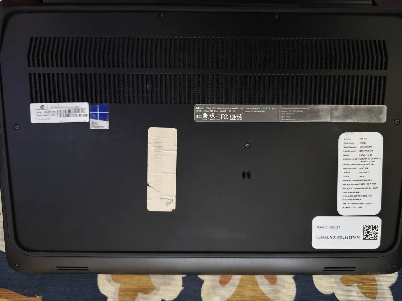 لابتوب HP ZBOOK 15 G3
وندوز 10 

كوراي 7 الجيل السادس

هارد 256 SSD 

كرتين شاشه منفصل ومدمج 

المدمج Intel HD Graphics 530

والمنفصل AMD FirePro W5170M

السعر 400 الجهاز نضافة 99٪ مكاني بغداد قرب فلكة سلمان باك *********** واتساب
