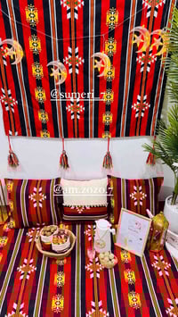 مفروشات ركن رمضاني 🌙✨💫مميز بنقش بدوي متوفر جمله الدرزن ١٩٧ الف اقل كمي...