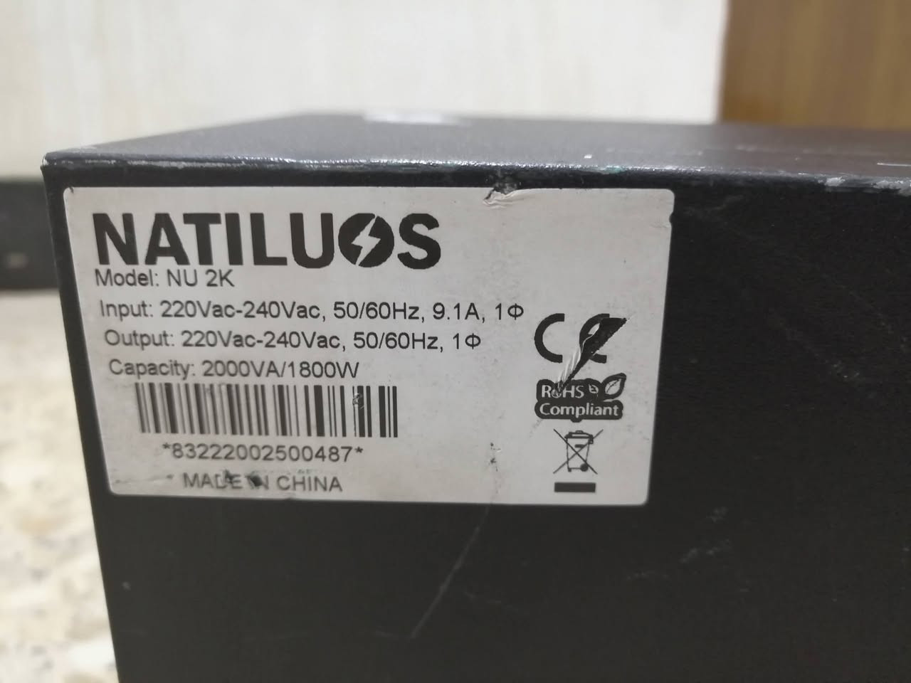 السلام عليكم
UPS 2KV ONLINE
جهاز نظيف كامل وية البطاريات
السعر 190
رقمي ***********
