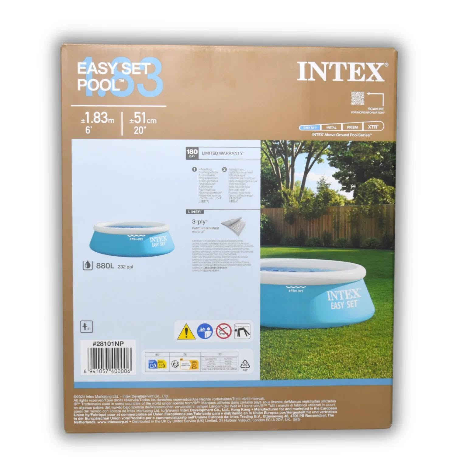 المنتج هو مسبح انتكس الدائري القابل للنفخ (Intex Easy Set Pool)، وهو مسبح عائلي مخصص للأطفال فوق سن 3 سنوات. يتميز بسهولة وسرعة التركيب والملء بالماء.أهم مواصفات المنتج:الأبعاد الكلية: القطر 1.83 متر (6 أقدام)، والارتفاع 51 سم (20 بوصة).السعة الاستيعابية: يتسع لحوالي 880 لتر من الماء (عند ملئه بنسبة 80%).المادة المصنعة: مصنوع من مادة الـ PVC الثلاثية الطبقات (3-ply) المقاومة للثقب لزيادة المتانة  السعر 40 الف وتوصيل لباب بيتك علينا 

• 📌 للحجز والطلب 👇
💬 راسلونا على الواتساب: ***********
📩 أو راسلونا على الخاص.
🚚 التوصيل لكافة المحافظات.
